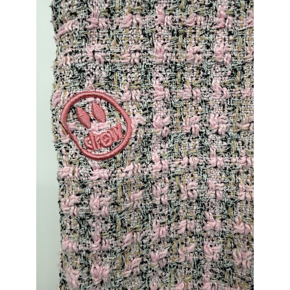 Drew House Boucle Tweed Woven Pink Plaid Pants Women's SZ Med Justin Bieber - Picture 2 of 10